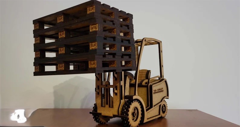 Carretilla elevadora y europalet Posavasos - Imagen 3