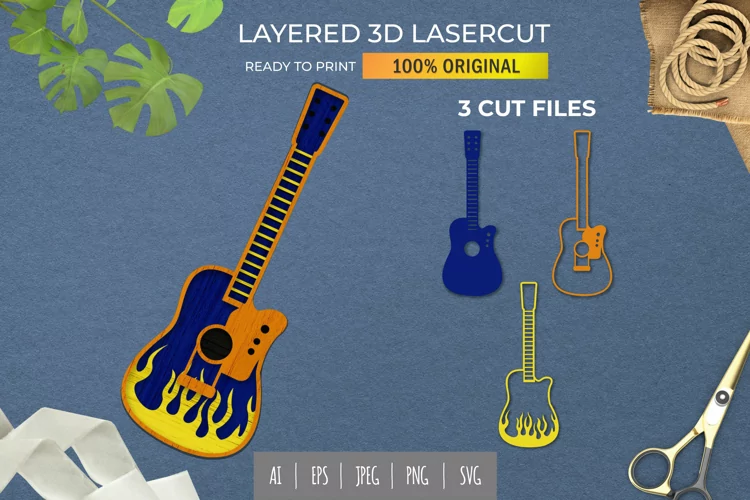 Guitarra eléctrica 3D