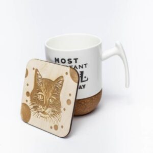 Posavasos con dibujo de gato Ragdoll