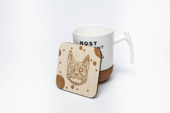 Posavasos Gato pelo corto