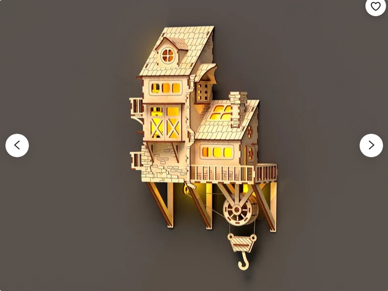 Casa colgante con luces - Imagen 3