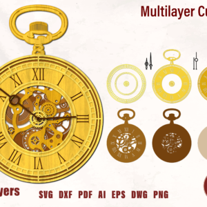 Gear Clock 6 Layers
