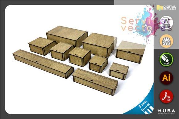 Set de 10 Cajas Ovales