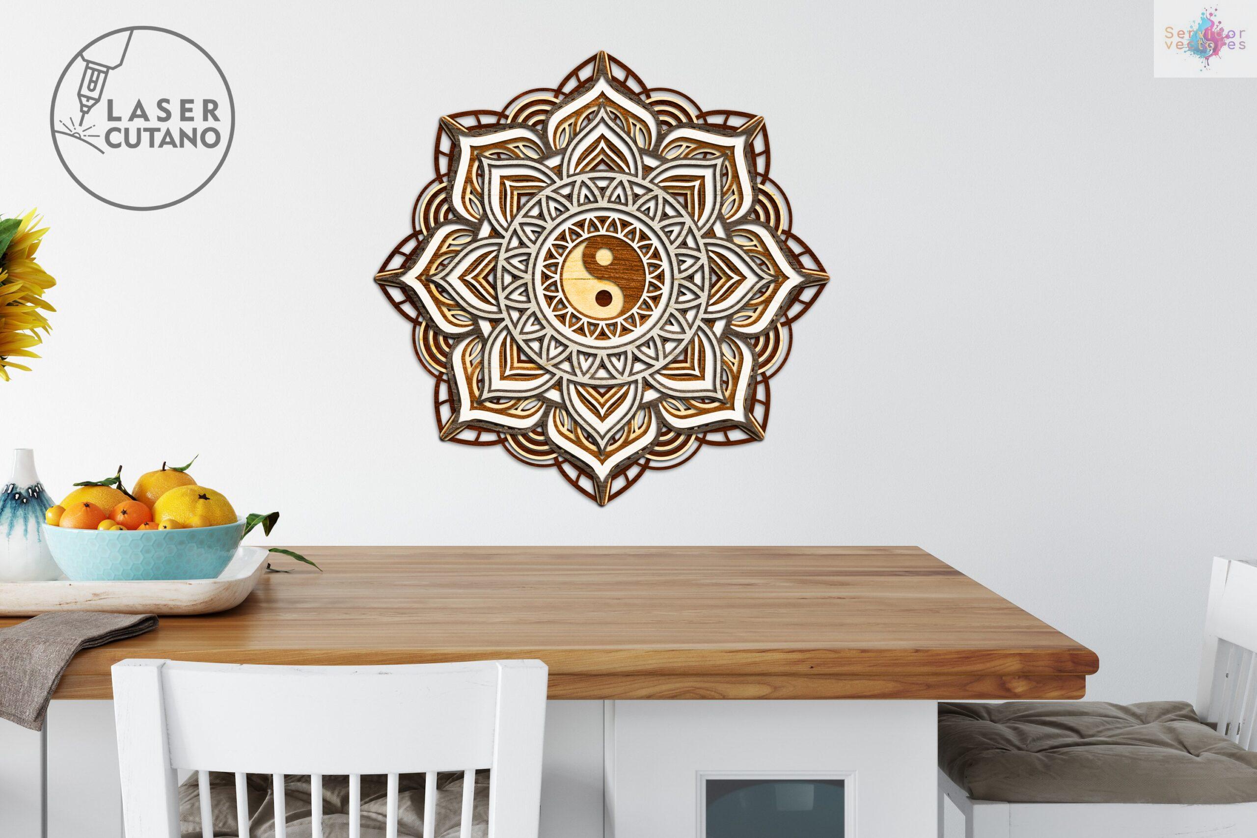 Mandala Multicapa Yin Yang Diseño armonioso - Imagen 2