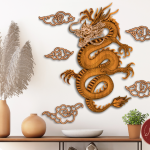 Chinese Dragon Facing Left 5 Layers