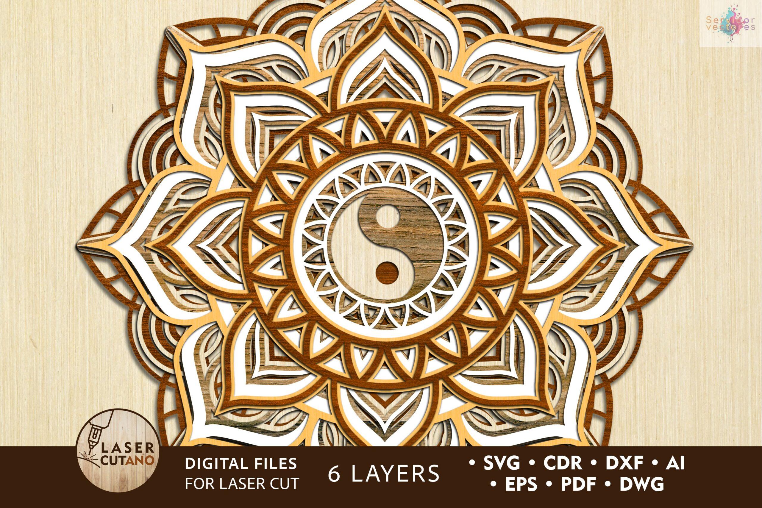 Mandala Multicapa Yin Yang Diseño armonioso