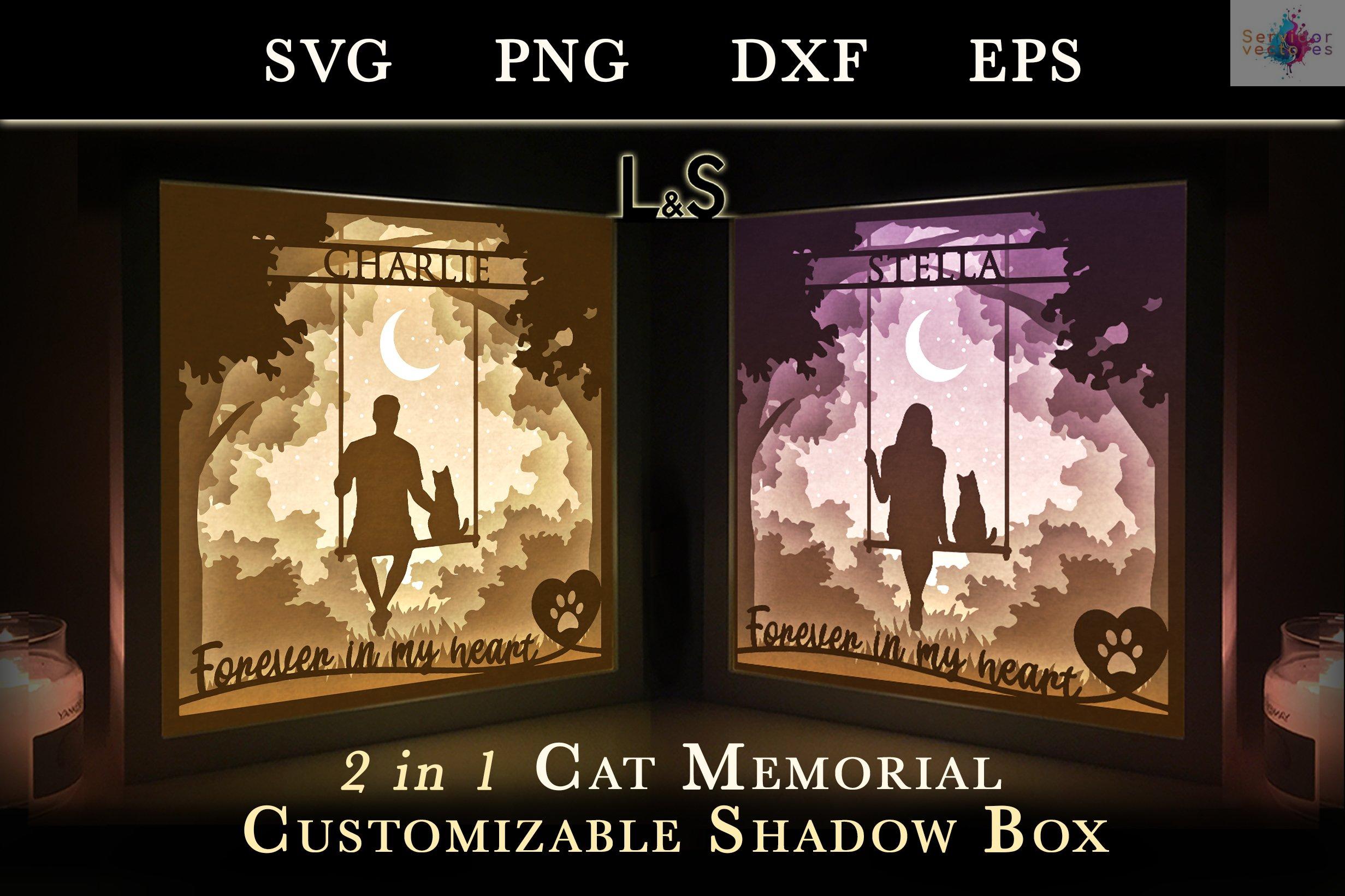 Caja de Sombras Memorial para Gato
