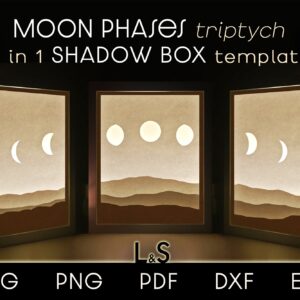 Caja de Sombras Tríptico Luna