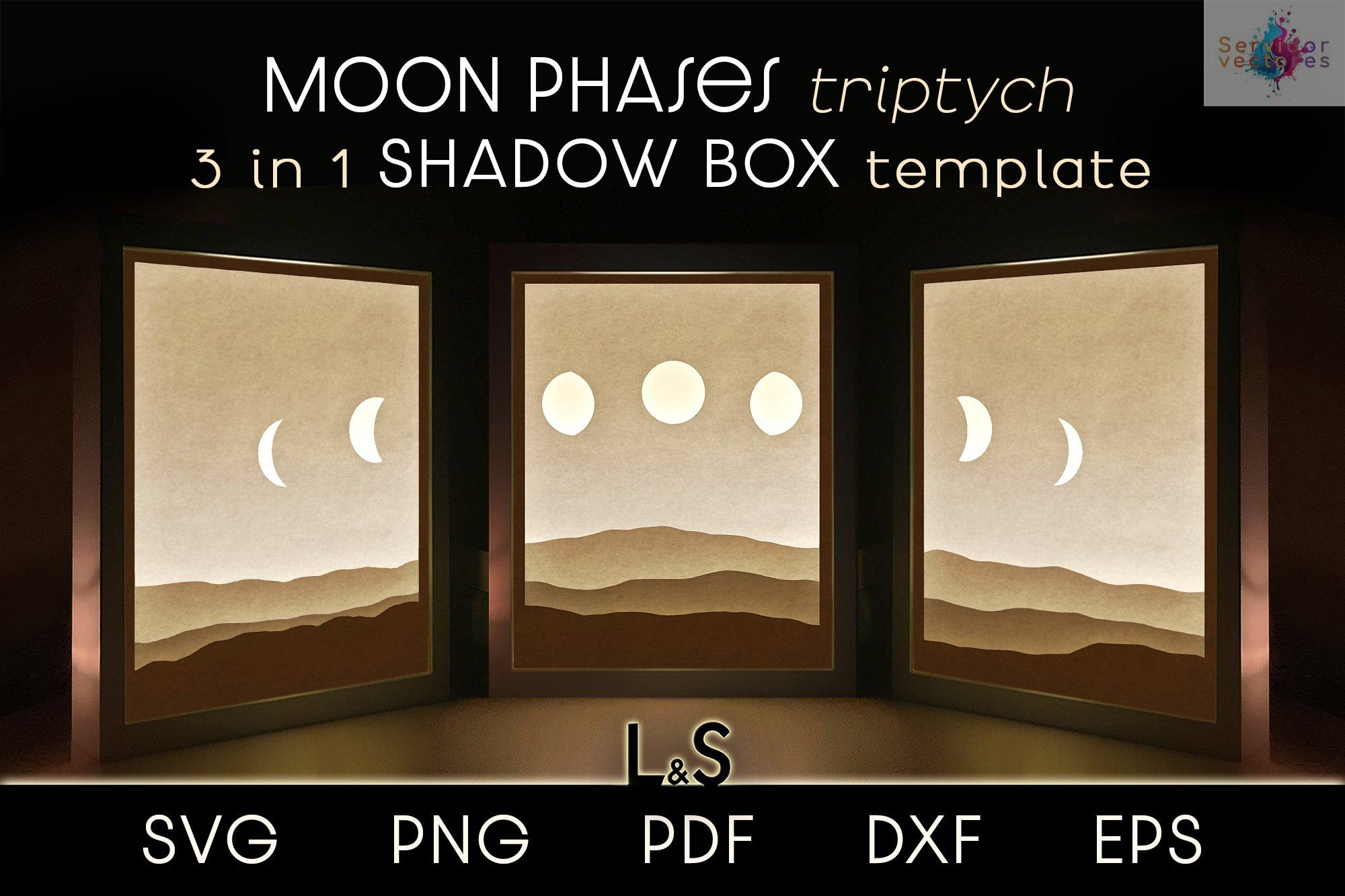Caja de Sombras Tríptico Luna