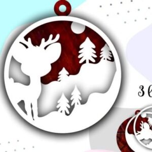 Adorno Medalla de Ciervo NAVIDAD