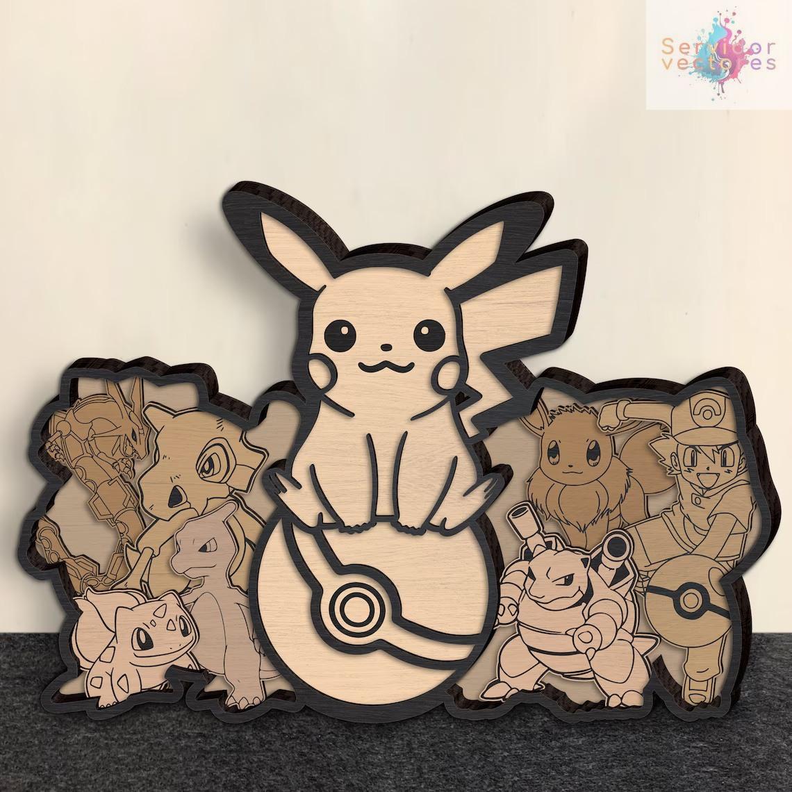 Adorno Pokemon multicapa ETSY