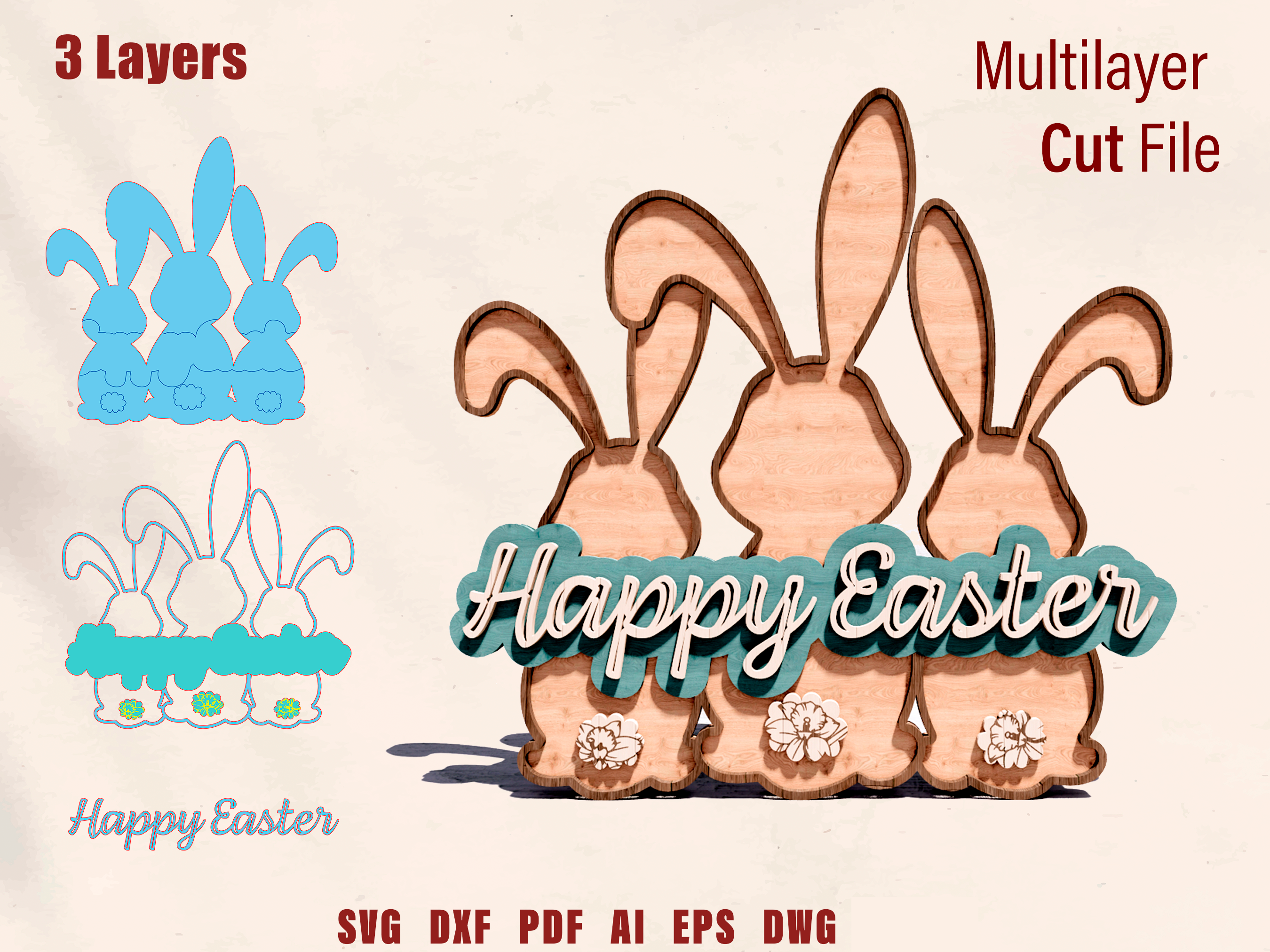 Happy Easter Rabbits