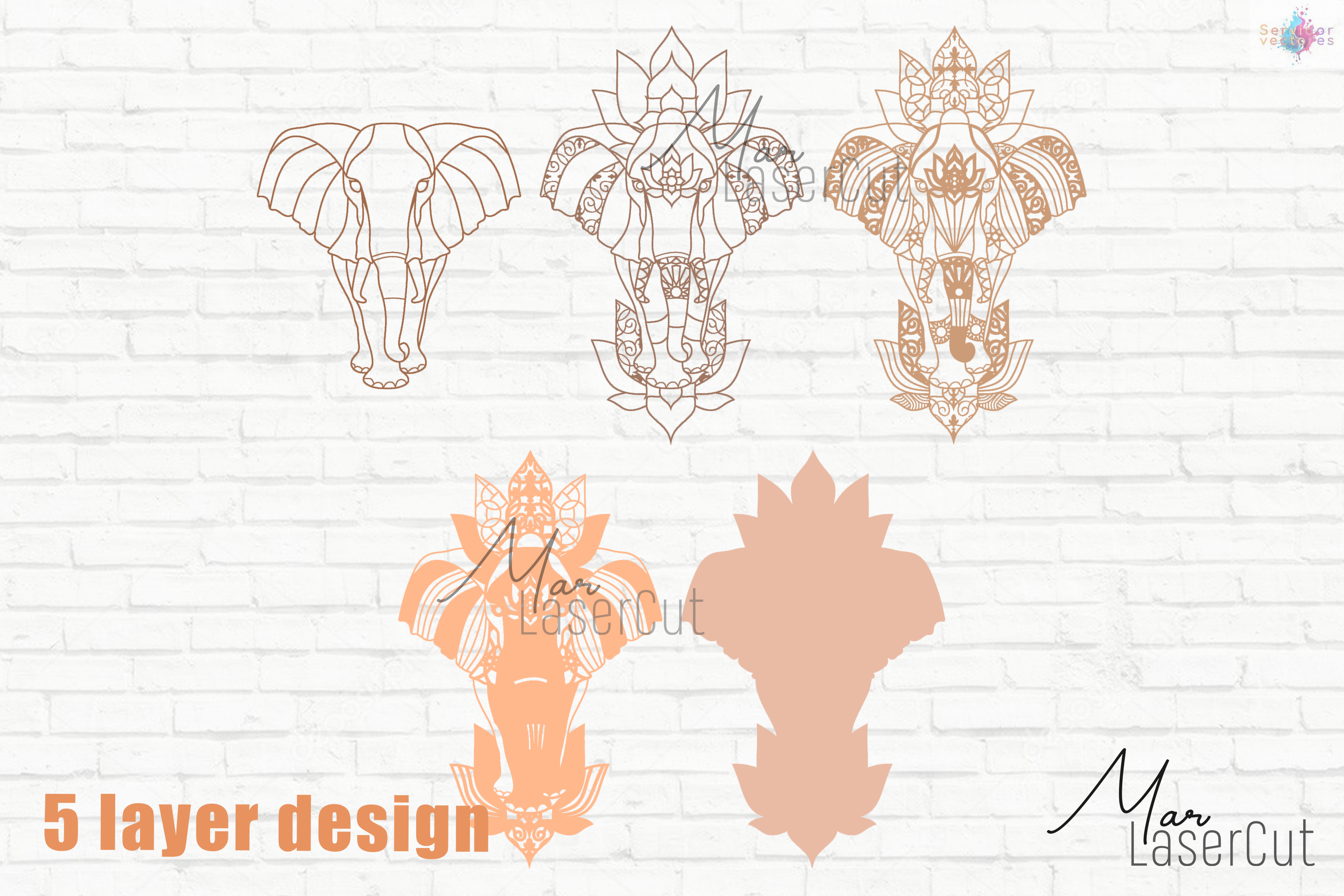 elephant mandala files MarLaserCut - Imagen 4