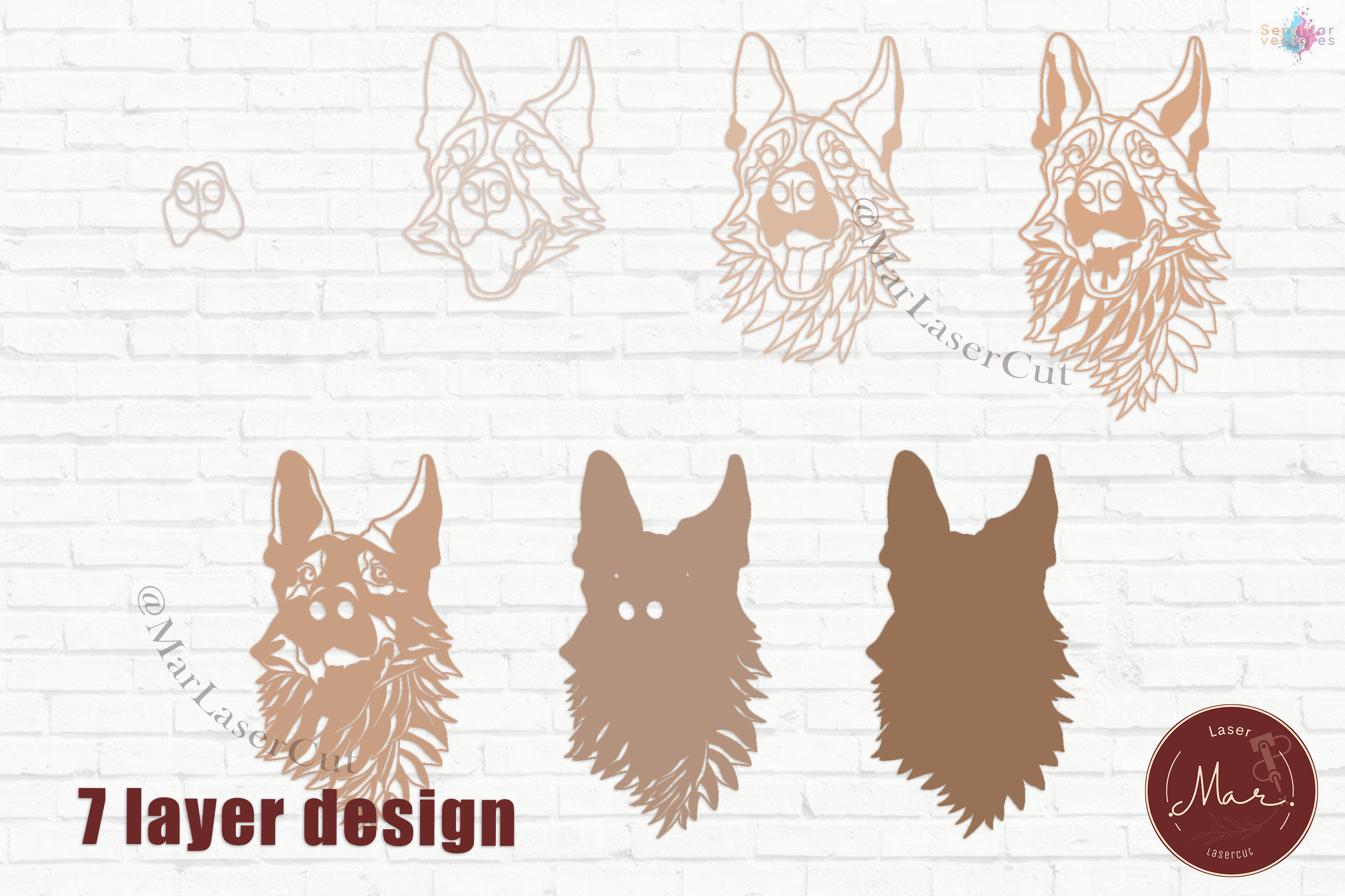 German Shepherd Files MarLaserCut - Imagen 2