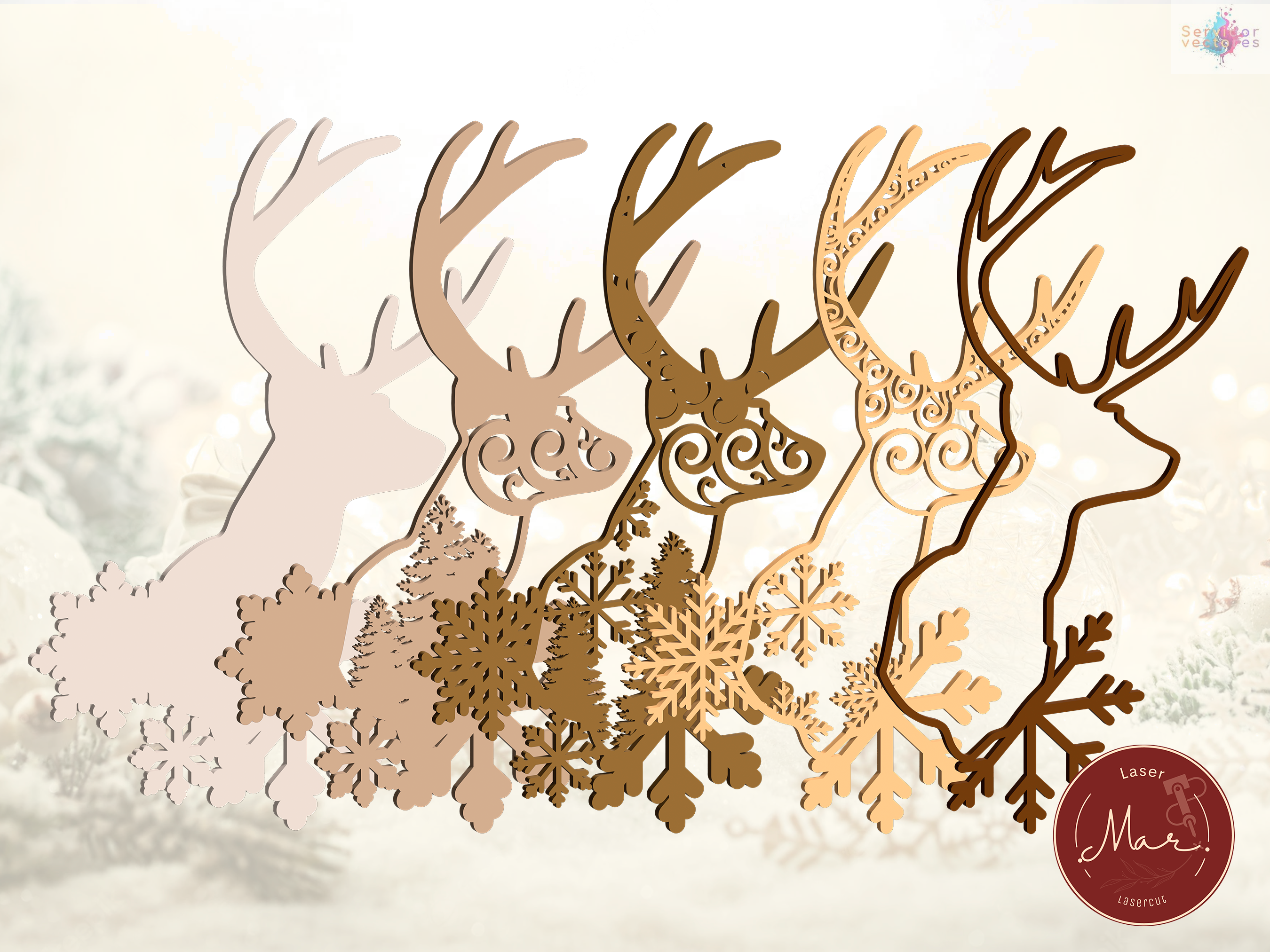 Christmas Rein Deer 5 Layers - Imagen 2