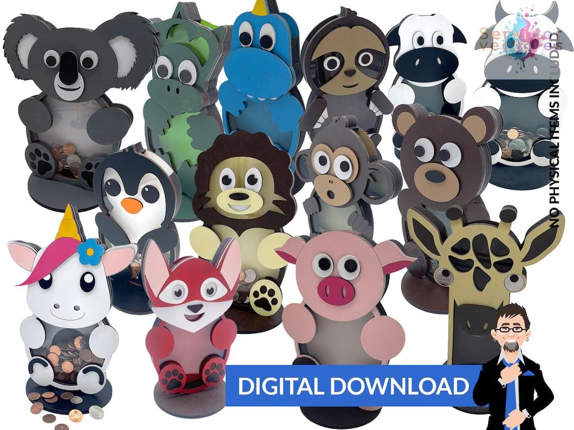 Pack de Adornos de Animales ETSY