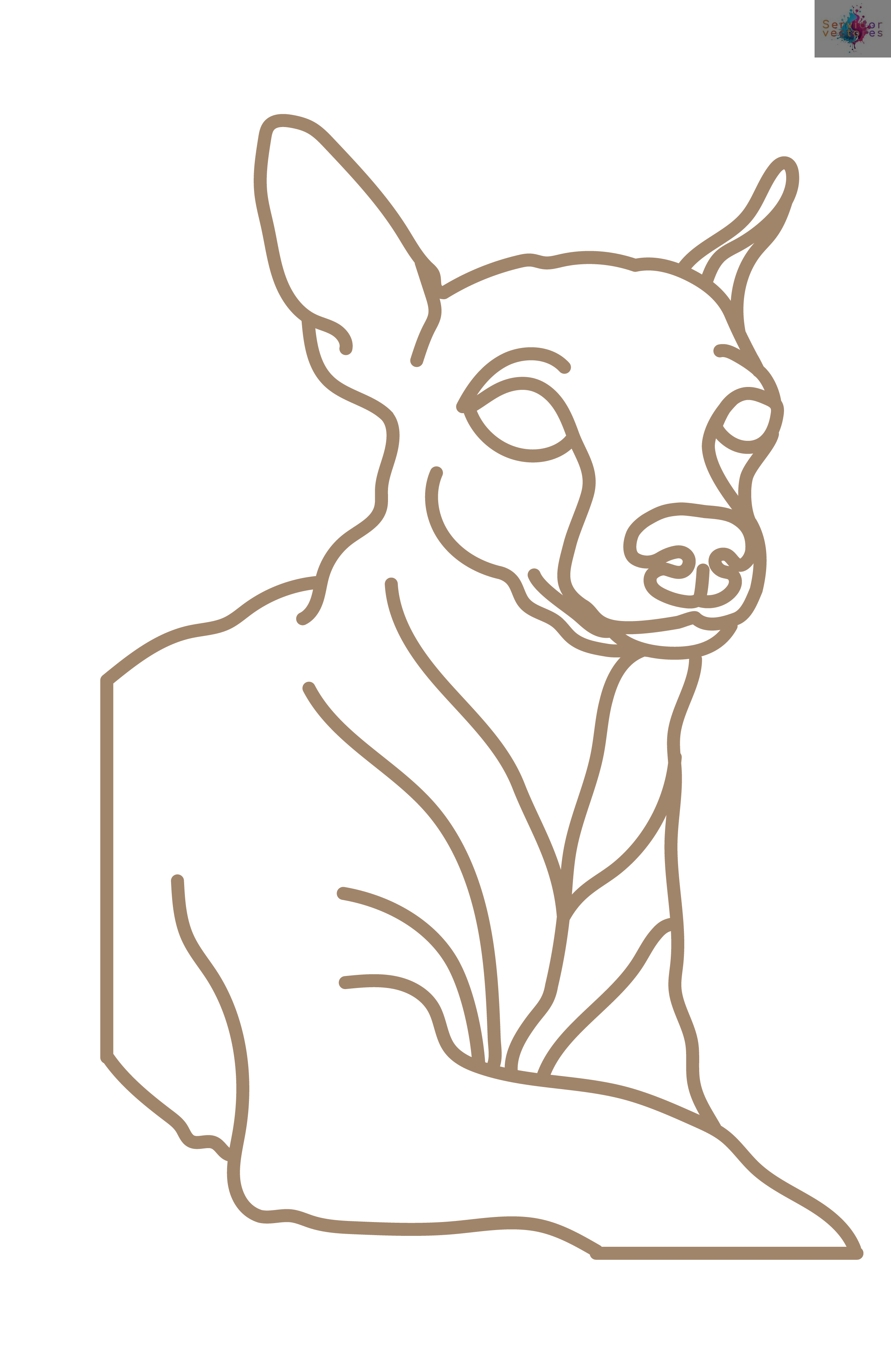 Chihuahua Dog 4 layers - Imagen 2