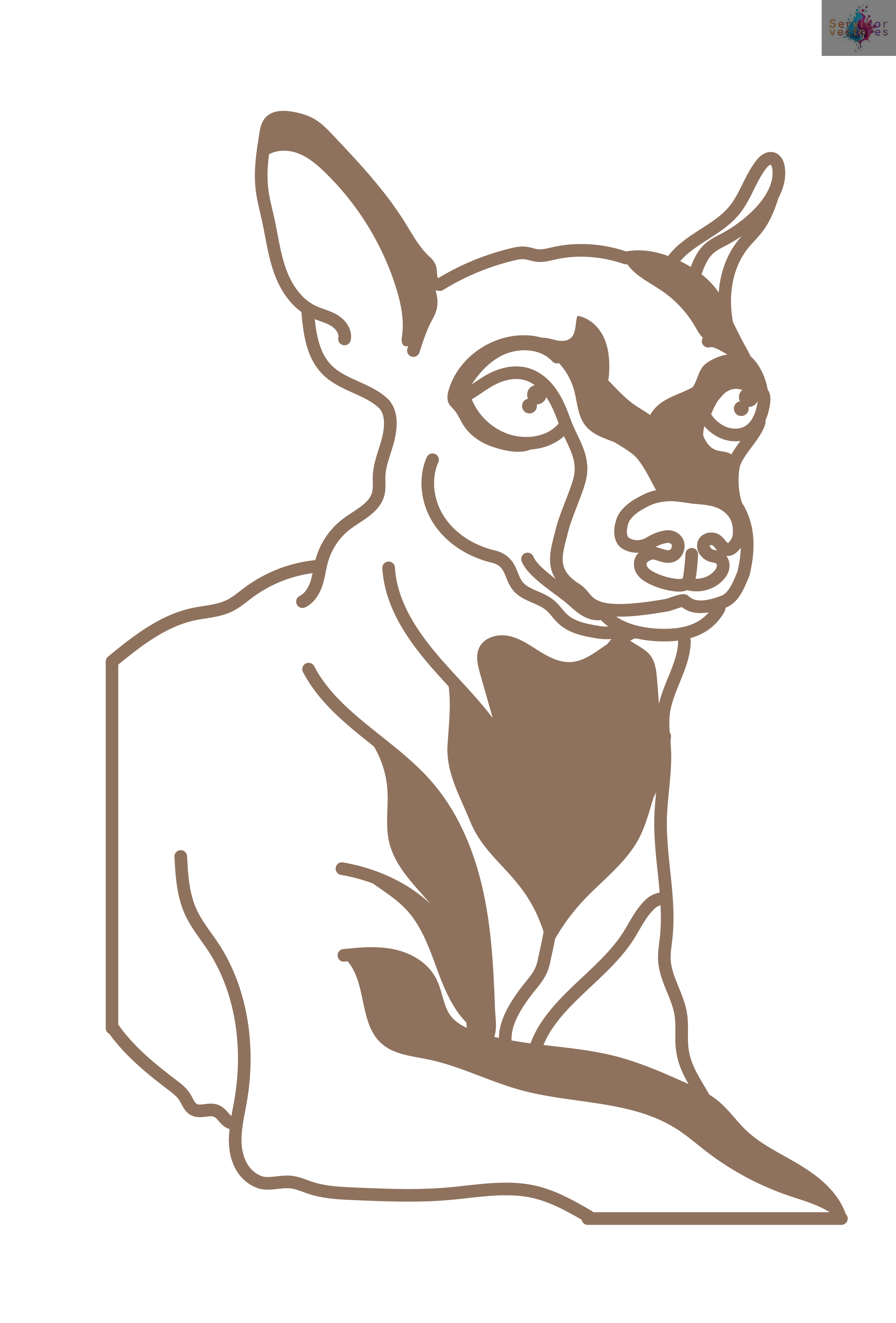 Chihuahua Dog 4 layers - Imagen 3