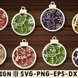 Set de Adornos Navideños de Muñeco de Nieve