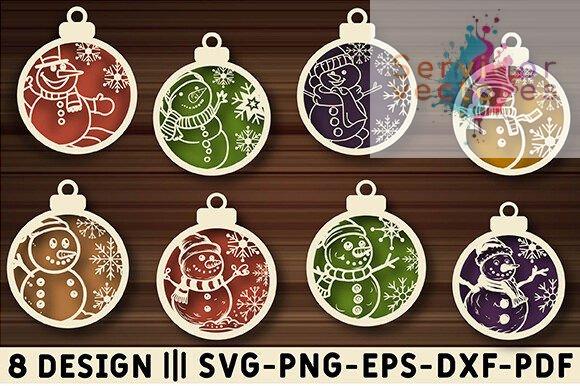 Set de Adornos Navideños de Muñeco de Nieve