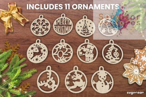 Set de Bolas de Navidad en Corte Láser - CAJA - Imagen 2