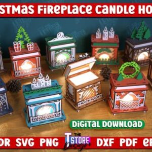 Pequeño Bundle de Casas Navideñas Portavelas