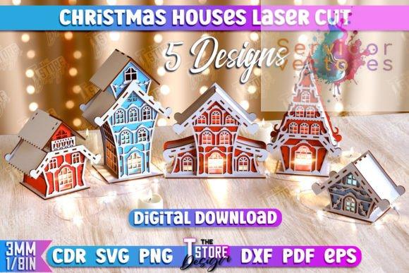 Pequeño Bundle de Casas con Motivos Navideños