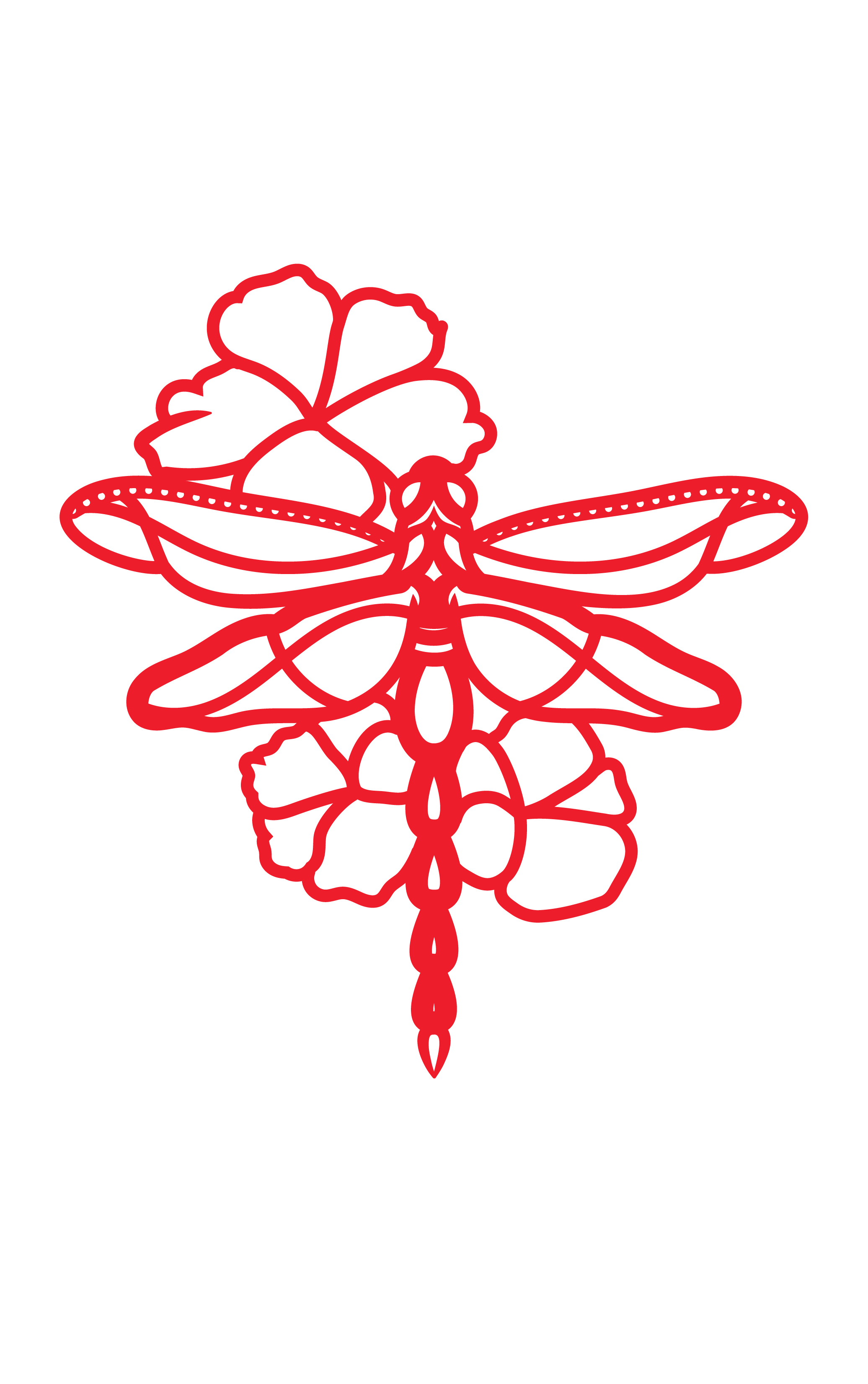 Dragonfly with flowers - Imagen 4