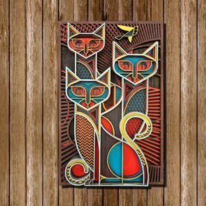 Adorno de Gato Multicapa ETSY