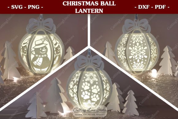 Farolitos de bolas navideñas