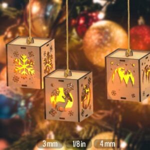 Cajas navideñas colgantes