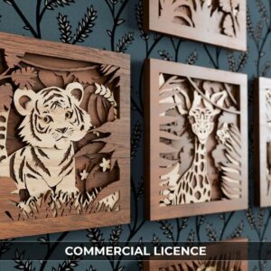 Cuadros Multicapa Animales de la Jungla ETSY