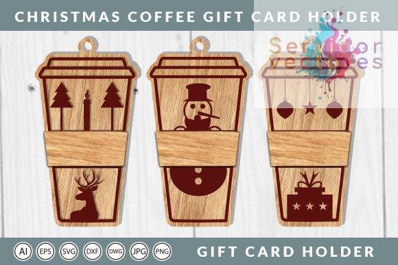 Vaso de Café Navideño - Archivo de Corte Láser