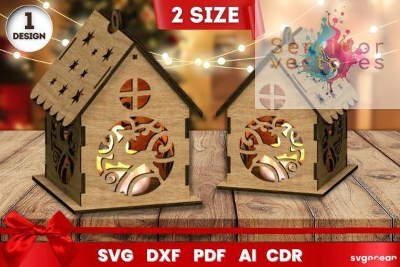 Set de 5 Casitas Motivo Navideño - Imagen 2