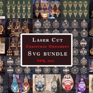 Laser Cut Christmas Ornament SVG Bundle
