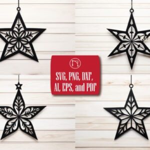 Adornos Colgantes de Estrellas Navideñas