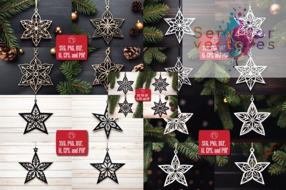 Decoración de Estrellas Navideñas Colgantes