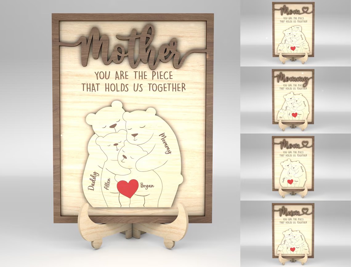 Cuadro osos familia (ETSY)