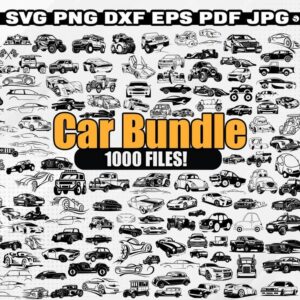 Bundles silueta autos 1000 archivos