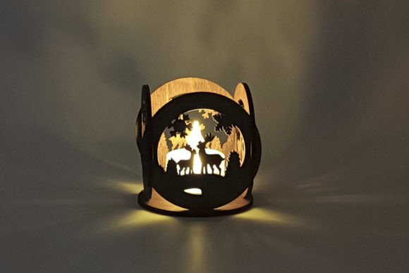 Porta vela navideño