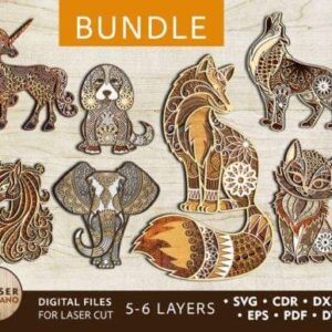 Bundles 7 animales multicapa