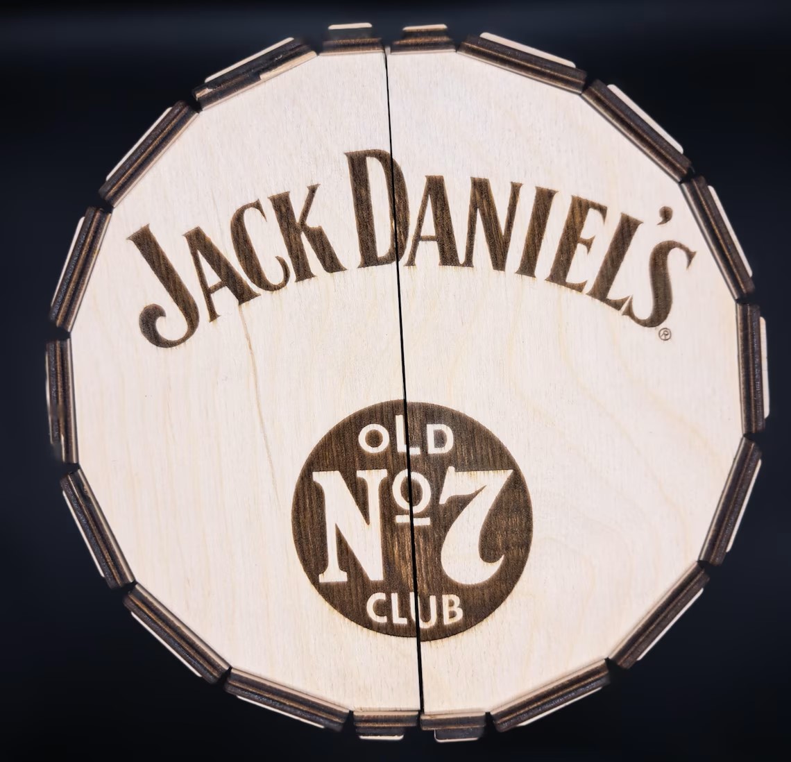 Caja de Madera Jack Daniel's con Compartimentos y Posavasos - Imagen 6