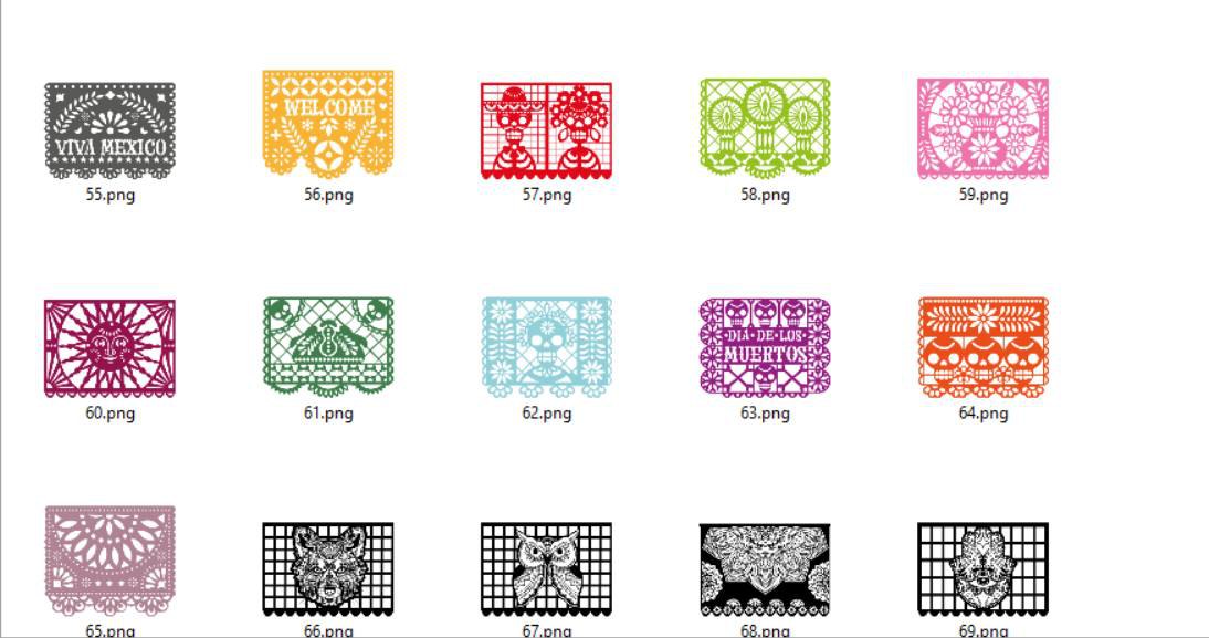 Tarjetas Papel Picado