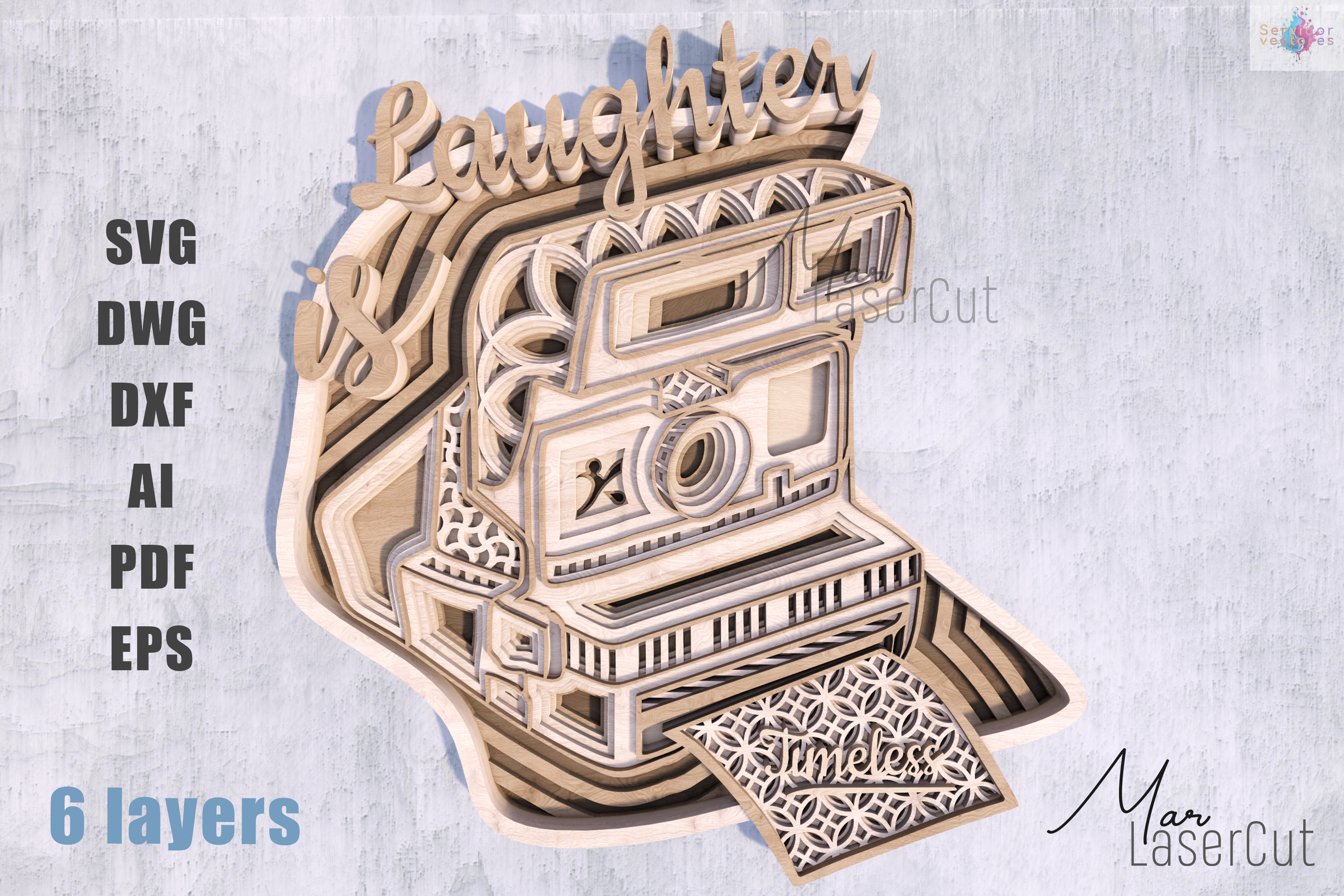 Vintage Camera 6 Layers