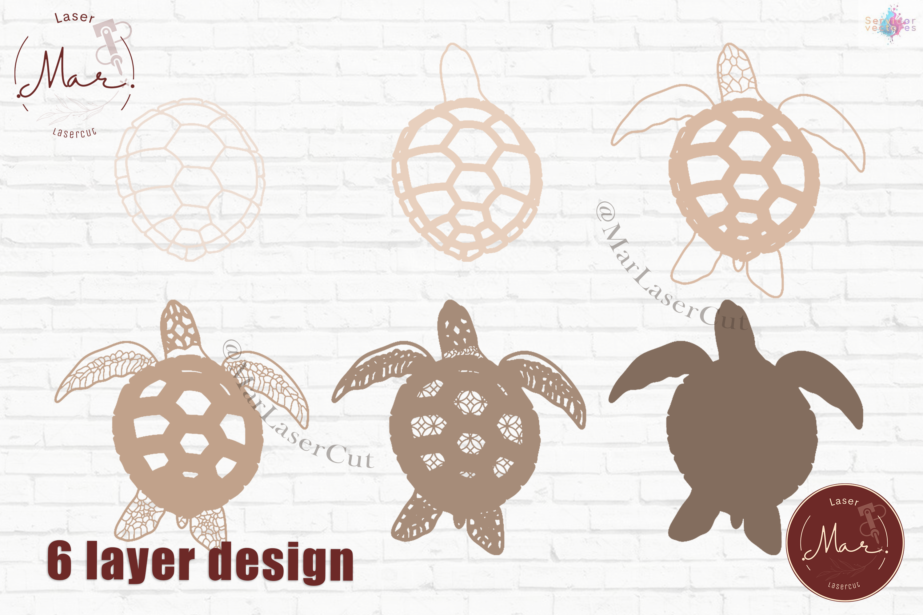 Sea Turtle from top 6 Layers - Imagen 2
