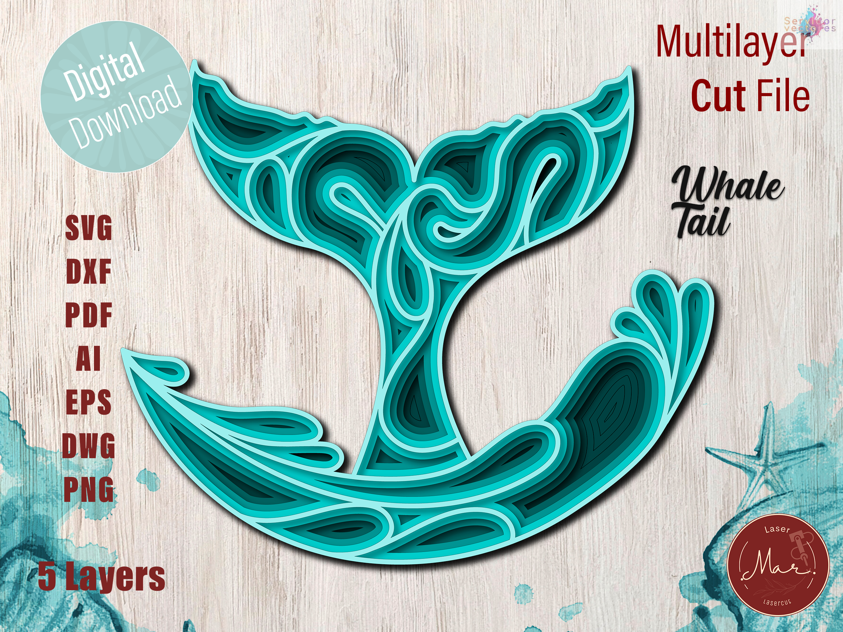 Whale Tail 5 Layers
