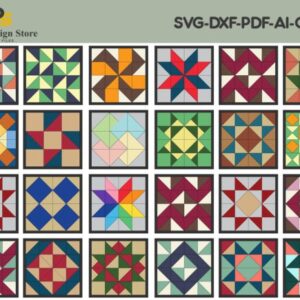 Paquete Mega de 24 Diseños de Barn Quilt