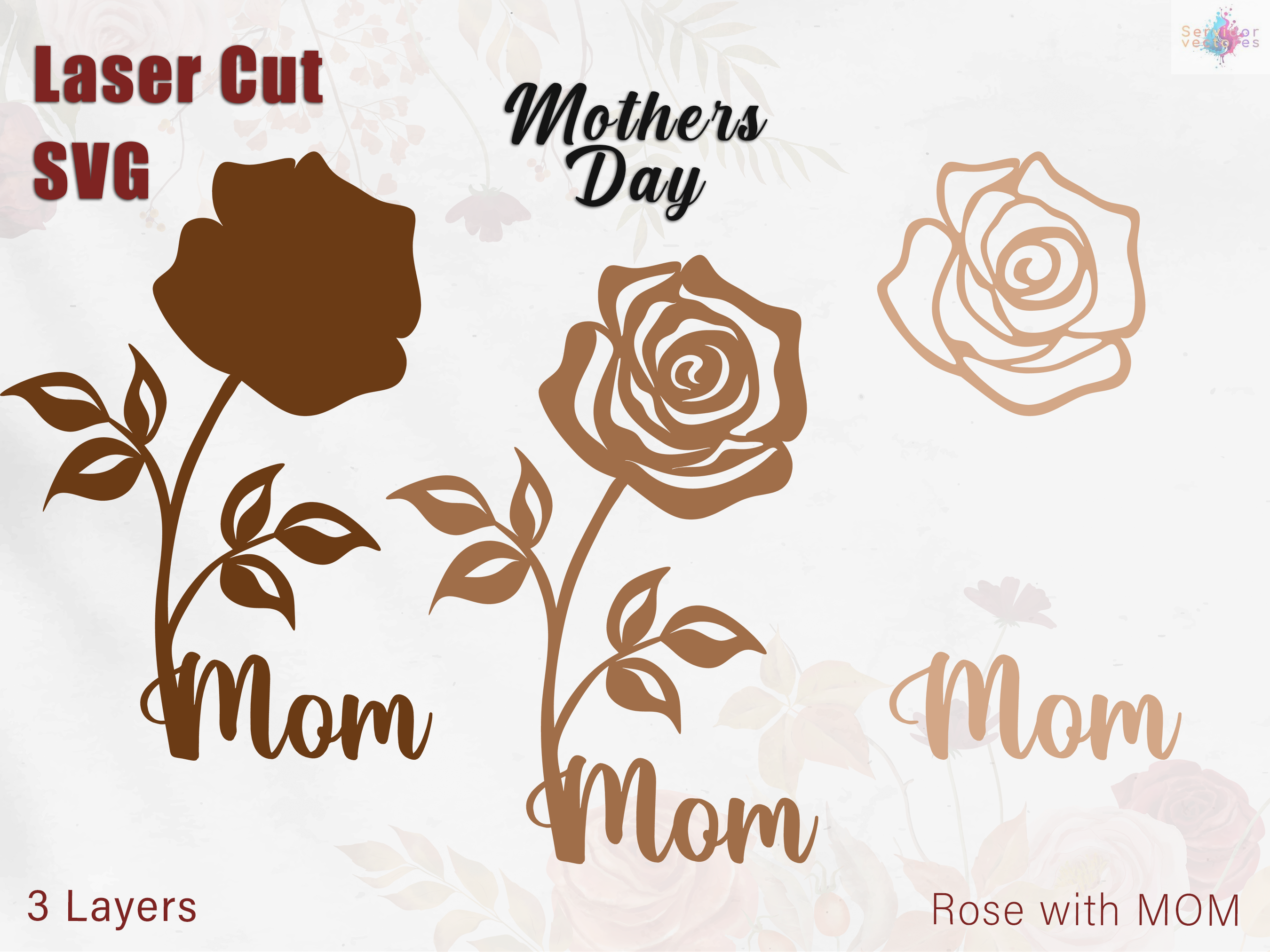 Rose Mothers Day 2 Layers - Imagen 2