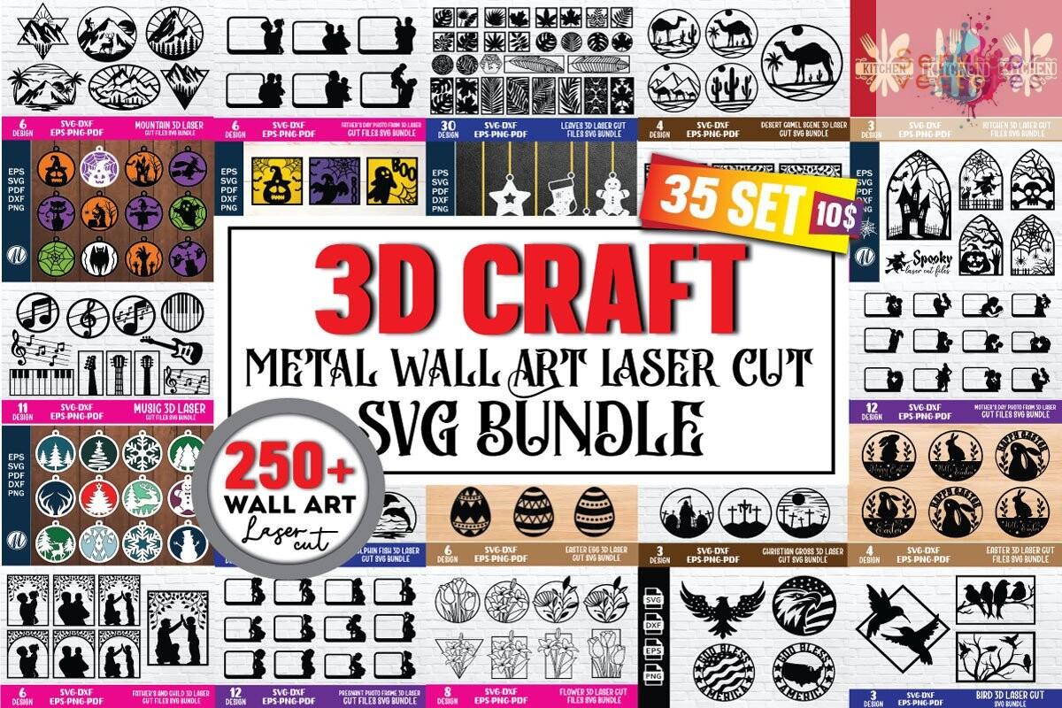 Mega Bundle de Arte en Metal 3D para Pared