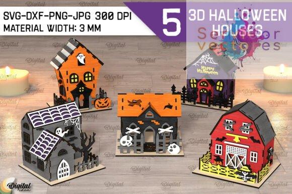 Bundle de 5 Casas con Motivo Halloween